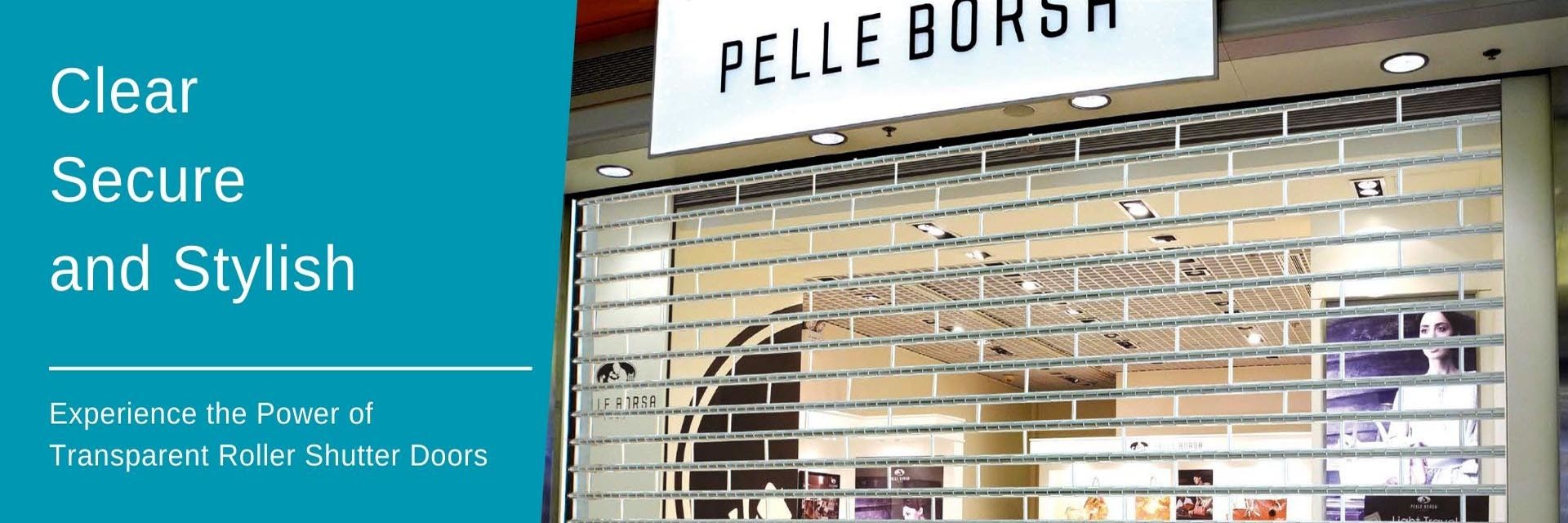 qualidade Portão de persiana de rolos transparente fábrica